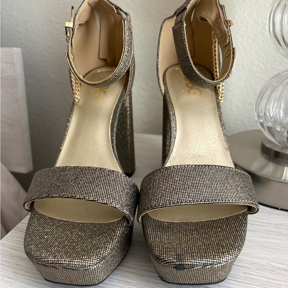 Gold Platform Heels size 8